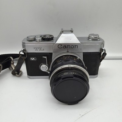 Canon FT QL SLR Film Camera & Canon FL 50mm Lens Untested As Is