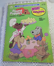 Vintage Pound Puppies Coloring Book Lovable Huggable 1986 New Old Stock 