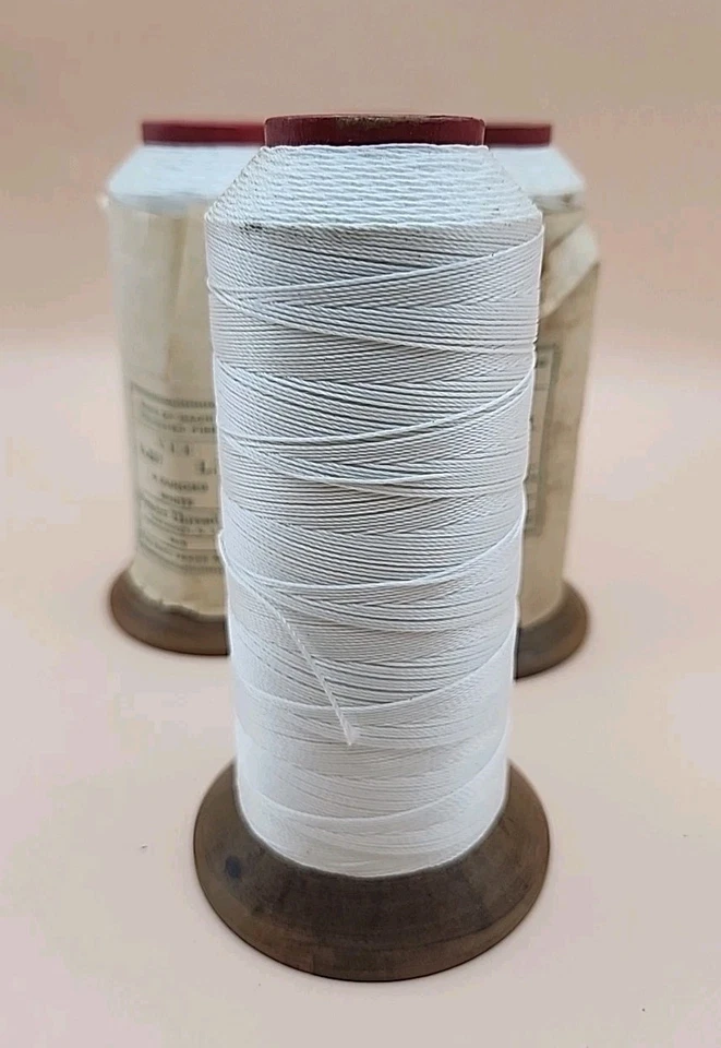 1 Spool - White 1/4lb Dacron Bowstring Material Long Bow String  Made In USA NOS - Image 2 of 4
