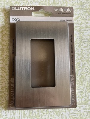 Lutron Switchplate Wallplate Gloss Finish Stainless Steel CW-1B-SS New Unopened