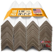 24" x 2" x 2" Reinforced Cardboard Edge Pack of 100 Thickness: 0.16"