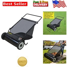 26-Inch Push Lawn Sweeper - 7 Cu. Ft. Hopper & Eco-Friendly Manual Design