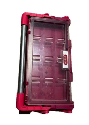 18'' Keter Heavy Duty Latching Cantilever Toolbox Organizer With Handle Pink Used