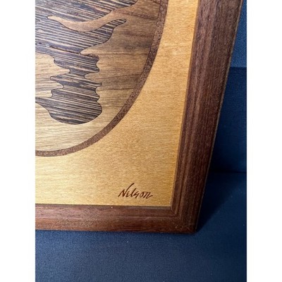 Hudson River Inlay Loon Bird Wood Marquetry Jeff Nelson | eBay