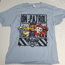 Port  Company PAW Patrol Graphic Print T-Shirt Light Blue Men's M Cotton  G9