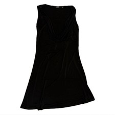 Y2K Vintage Essentials Black Flowy Midi Dress Cowl Neck Tank Top