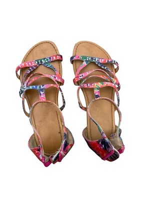justice tie dye sandals