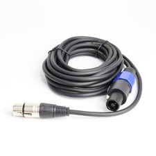50 Feet Speakon Type Plug to XLR Female Extension Wire Amp to Mic Speaker Cable
