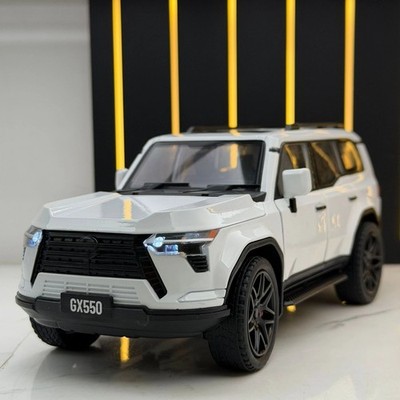 1:24 GX550 SUV Alloy Diecast Car Model Sound Light Kid's Toy Collectibles