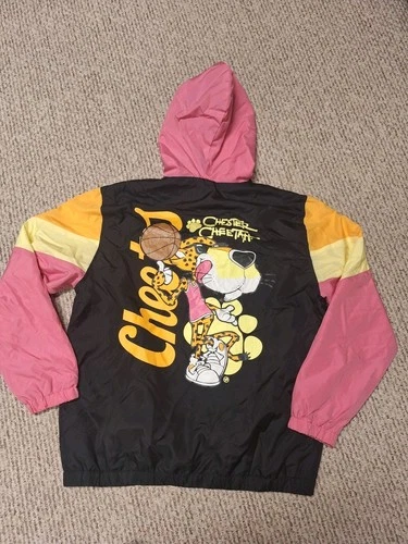 Cheetos Chester Cheetah Basketball Jacket L Food Snack  Retro Colorblock Logo  - product listing photo