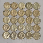 25x Mercury Dime Lot #2 Half Roll AU BU Some FB Nice Coins Mixed Date