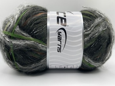 Hubble Grey White Green Brown 80355 Ice Yarns Bulky Double-Strand 100gr 93yds