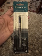 Waterman Rollerball Pen Refill, Fine Point, Black Ink Standard Packaging