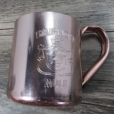 Vintage Smirnoff Vodka Moscow Mule Mugs Copper Cocktail Barware Cup 4''