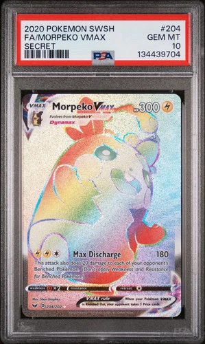 2020 Pokemon Sword & Shield Morpeko VMAX Full Art Gem Mint Fa Secret PSA 10 #204