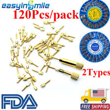 Dental Endodontic Screw Posts Gold Plated Sliver 2Key Conical Pins/Fiber Posts