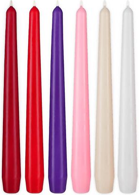 Spitzkerzen 24 cm Tafelkerzen Kerzen Parfümfrei Tropffrei Lange Brenndauer 7,5 H