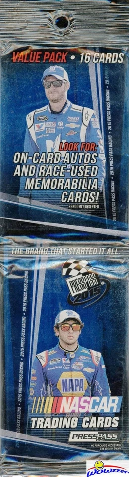 (10) 2015 Press Pass Nascar Racing HUGE Sealed JUMBO VALUE FAT Packs-160 Cards! - Image 2 of 2