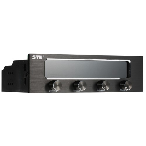 Multi-Function CPU 4 Channel Fan Controller Speed Adjuster LCD Cool Front Panel - Picture 10 of 12