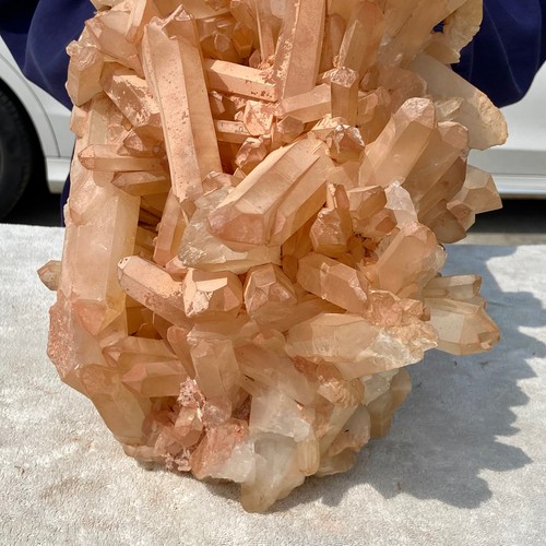 18.2LB Large Natural Clear White Quartz Crystal Cluster Energy Healing Specimen - Afbeelding 10 van 21