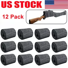 1-12Pcs Gray Gun Sock Cover Silicone Treated Up To 55" Protection Storge Sleeve