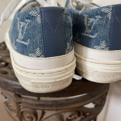 LOUIS VUITTON LV Stellar Low Top Denim Blue Lace Front Sneaker | eBay