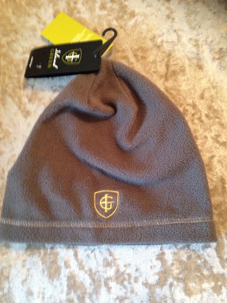 ISLAND GREEN Men’s GOLF Fleece BEANIE HAT One Size Grey