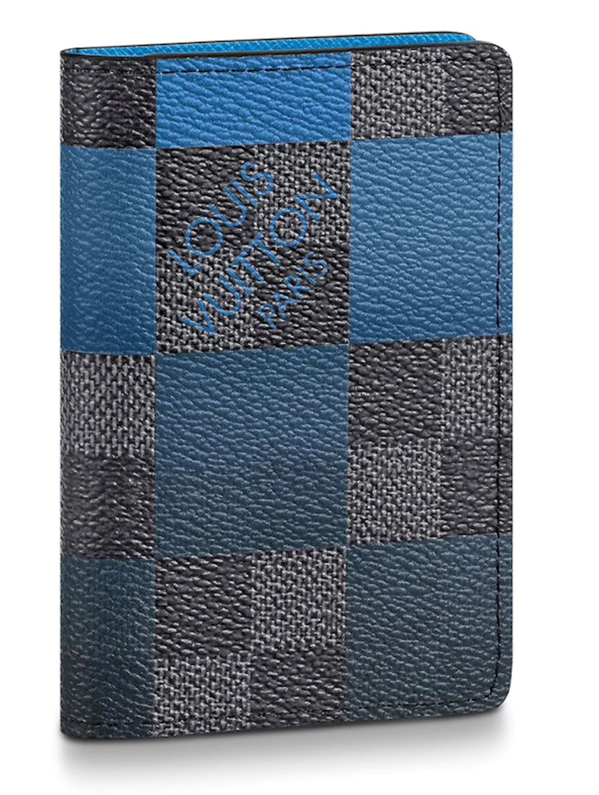 Louis Vuitton Damier Graphite Giant Blue Monogram Logo Pocket