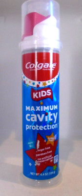 Colgate Kids Toothpaste Pump Maximum Cavity Protection Bubble Fruit 4.4 Ounces