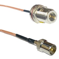 RG316 N FEMALE BULKHEAD to DVB TV Pal Male RF Cable Rapid-SHIP LOT
