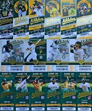 2011-2012-2013-2014-2015-2016 Oakland Athletics Season Ticket Stubs - Mint!