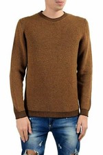 Kiton Napoli Mens 100% Cashmere Brown Crewnec...