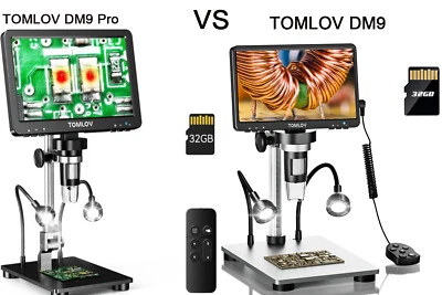 TOMLOV 7-10" Digital Microscope 1200X-1500X Soldering Magnifier Error Coin View