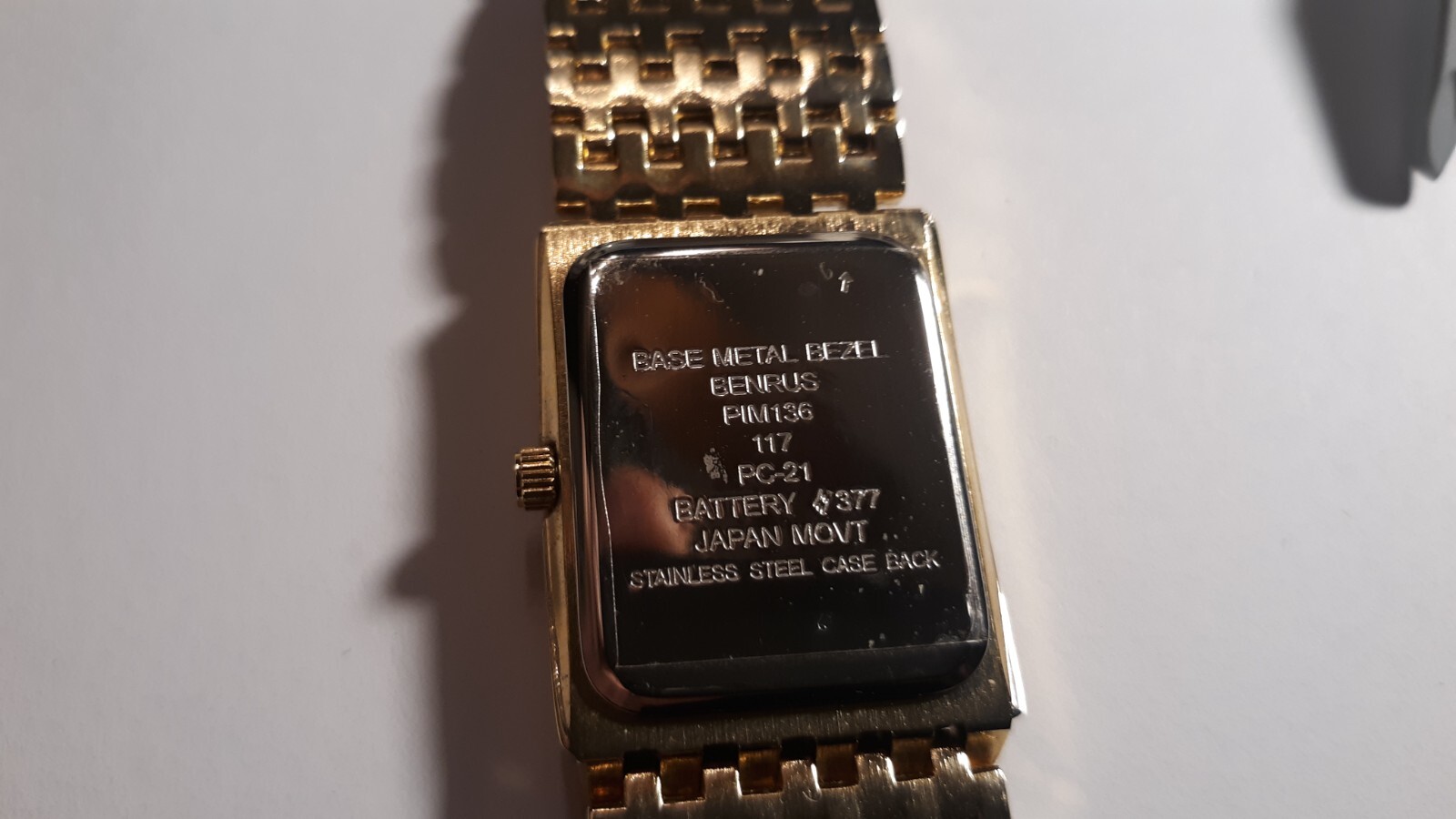 RARE BENRUS PIM136 Rectangular Face  Genuine Diam… - image 5