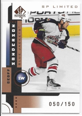 2001-02 SP Authentic GEOFF SANDERSON SP Limited parallel card #22