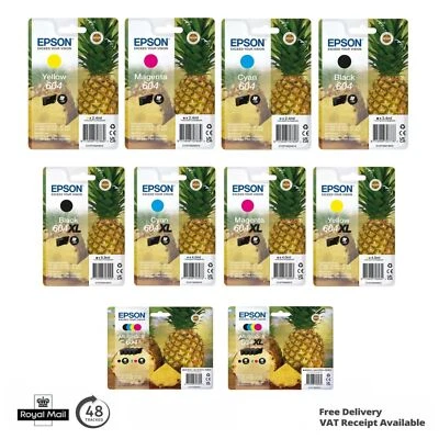 Genuine Epson 604 / 604XL Ink Cartridges for Epson XP-3200 XP-2200 WF-2910DW Lot - Image 1 of 3