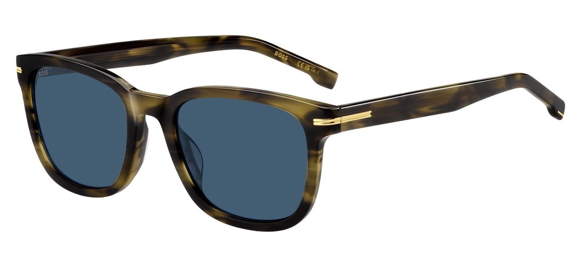 BOSS Sunglasses 1722/G/S 517 (KU) Khaki Horn/Blue Caliber 54  display picture 2