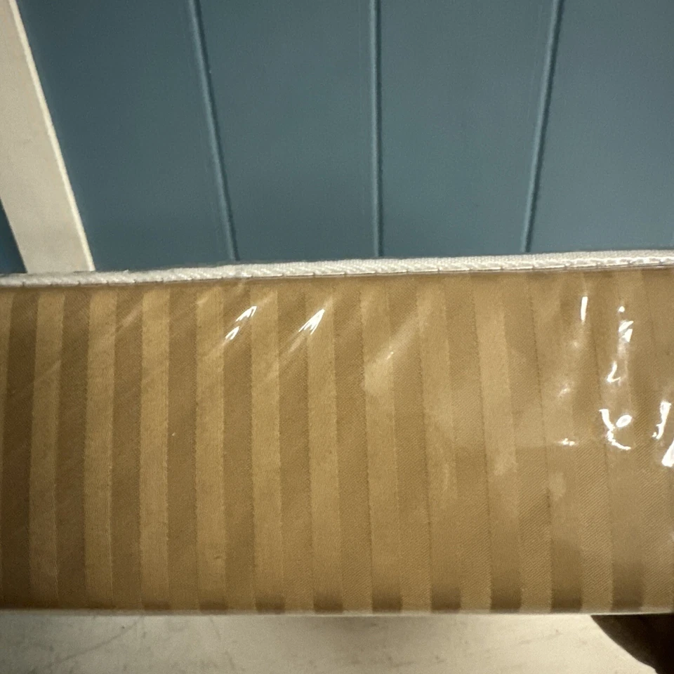 "Funda nórdica Noble Excellence MELANI a rayas tostadas 100 % algodón egipcio 90"" X 94""" Foto 3 de 4