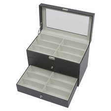 Glasses Case 18Grid Eyewear Display Storage Box Holder Sunglasses Organizer Gift