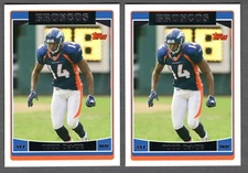 (2) 2006 TOPPS TODD DeVOE CARD #34 LOT  **NM-MT**  DENVER BRONCOS