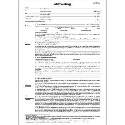 Sigel Mietvertrag MV 464  privat A4 4-seitig