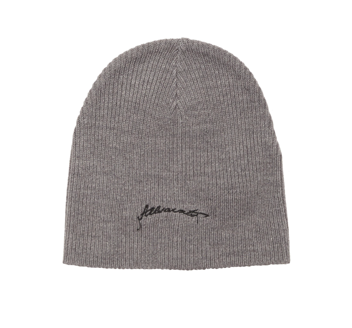 Allsaints Mens Beanie Embroidered Script Logo Gray One Size NWT M17