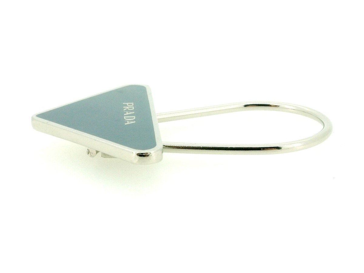 正品【PRADA】Triangle logo keyring ★送料関税込★追跡可能★ PRADA】 プラダ TRIANGLE LOGO POUCH KEYRING