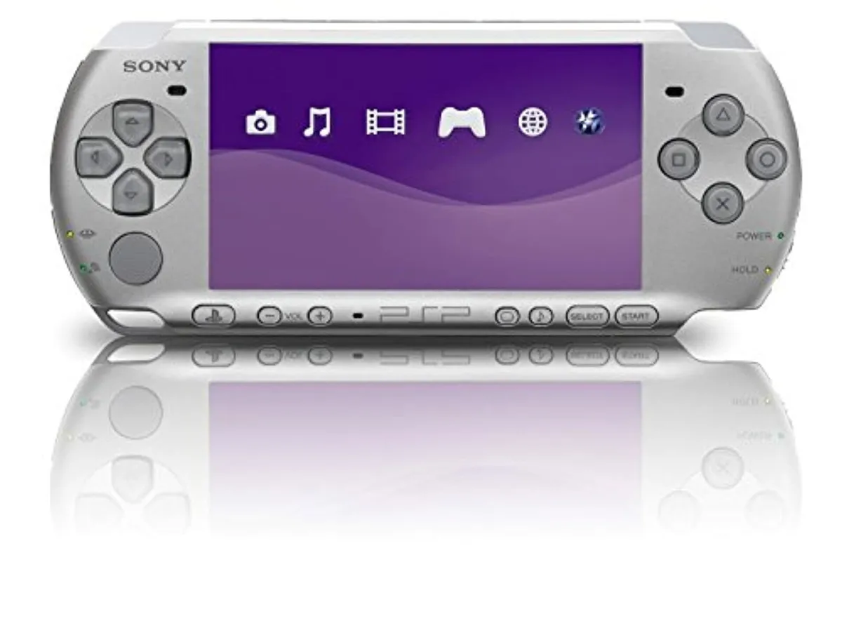 PlayStation Portable PSP 3000 System Mystic Silver Very Good 