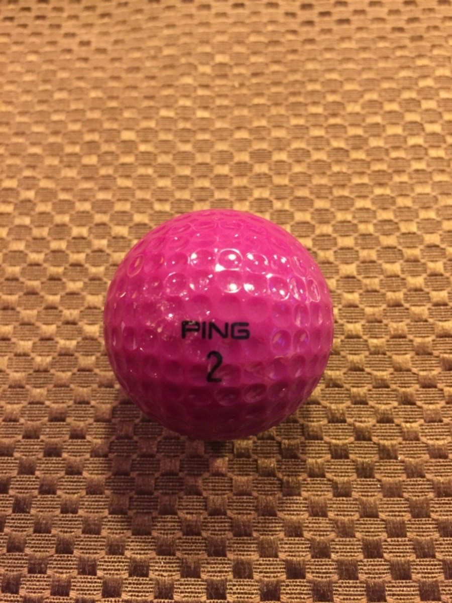 ゴルフボール　PING PING GOLF BALL-PLUM PURPLE/WHITE PING EYE #2..H/H GOLF