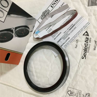 OEM 5'' Defiance Tank Gauge Bezel Black Machine Cut for Harley-Davidson 61400439
