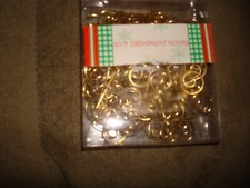 Christmas Ornament Hooks 50 Pack Gold