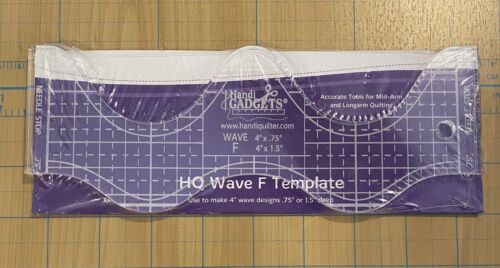 HQ Wave F Template for Mid Arm ad Longarm Quilting - Picture 1 of 3