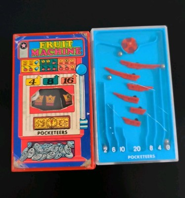 Pocketeers Tomy Fruit Machine & Bagatelle Games Tomy 70er Retro Pocket Puzzle