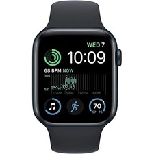 Apple Watch SE 2nd Gen GPS Cell 44mm Aluminum Case w/ Midnight Sport Band -M/L